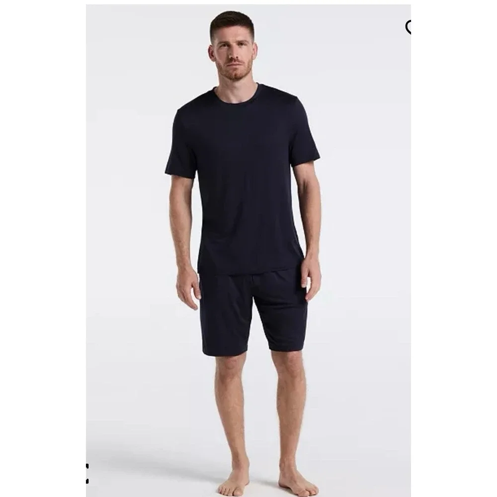Perry Ellis Portfolio Men's Drawstring Pajama Shorts n Matching Shirt Set New XL